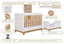 Ver imagem 3 de Quarto para Bebê Completo Guarda Roupa, Cômoda e Berço 100% Mdf Biscoito Permobili Branco/nature