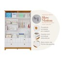 Ver imagem 5 de Quarto para Bebê Completo Guarda Roupa, Cômoda e Berço 100% Mdf Biscoito Permobili Branco/nature