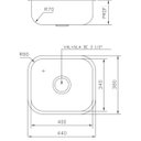 Ver imagem 2 de Cuba Retangular Funda Aço Inox 430 para Pia 40x34x14 cm