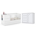 Ver imagem 1 de Berço Americano Multifuncional Formare Branco Acetinado - Matic e Cômoda Infantil Americano Branco