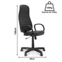 Ver imagem 3 de Cadeira Escritório Presidente ALTA c/ BRAÇO CORSA – COR PRETO -MARTIFLEX – 32958