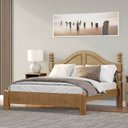 Ver imagem 1 de Cama de Casal Queen Clássica 218cm X 172,5cm Freijó Ouro Madeira Pinus - Finestra