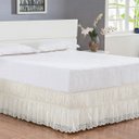 Ver imagem 1 de Saia Box Casal Queen Perolla Bordado Ultrassônico - Palha