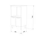 Ver imagem 4 de Balcão de Cozinha Inferior para Forno e Microondas Predilleta Verona 65cm 2 Portas Branco
