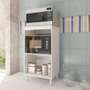 Ver imagem 3 de Balcão de Cozinha Inferior para Forno e Microondas Predilleta Verona 65cm 2 Portas Branco