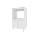 Ver imagem 2 de Balcão de Cozinha Inferior para Forno e Microondas Predilleta Verona 65cm 2 Portas Branco