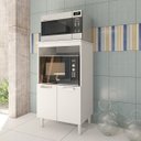 Ver imagem 1 de Balcão de Cozinha Inferior para Forno e Microondas Predilleta Verona 65cm 2 Portas Branco