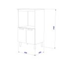 Ver imagem 4 de Balcão de Cozinha Inferior para Forno e Microondas Predilleta Verona 65cm 2 Portas Noce Salinas