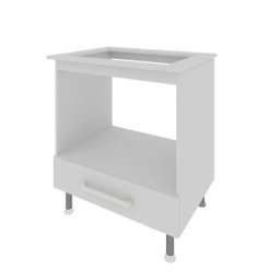Balcão Cozinha Inferior para Cooktop e Forno Predilleta Veneza 70cm 2 Portas Branco - 2