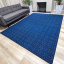 Ver imagem 4 de Tapete Carpete Sala Quarto Elegante Geométrico 2,00 X 3,00 - Cor Azul