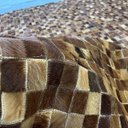 Ver imagem 3 de Tapete Couro Castanho 2,00x2,50 sem Bordas Peça 3x5cm