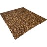 Tapete Couro Castanho 2,00x2,50 sem Bordas Peça 3x5cm - 2