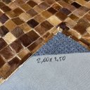 Ver imagem 5 de Tapete Couro Castanho 2,00x2,50 sem Bordas Peça 3x5cm