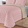 Cobre Leito Casal Queen Cordoba Matelado Dupla Face 3 Peças - Rosê - 2