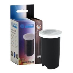 Luminária LED Embutido e Balizador de Solo Prova D'Água 1W:Redondo - 4