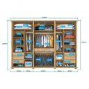 Ver imagem 6 de Guarda-Roupa Casal 6 Portas 7 Gavetas San Marino Made Marcs