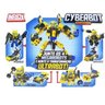 Kit Com 4 Blocos De Montar Inblox Cyberbot Megarobots 2 Em 1 Coleção Completa - 2