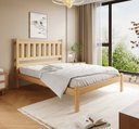 Ver imagem 7 de Cama Casal Rústica Madeira Maciça Jasmim Amarelo/Cera Mel
