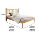 Ver imagem 3 de Cama Casal Rústica Madeira Maciça Jasmim Amarelo/Cera Mel