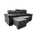 Ver imagem 7 de Sofa Itália 2,40 Mts Retrátil e Reclinavel Tecido Suede Cinza - Cama InBox