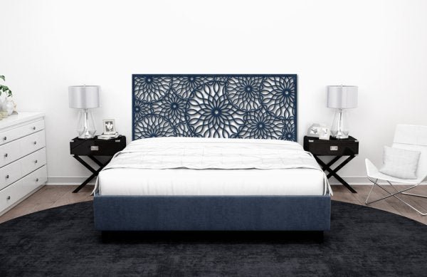 Cabeceira de Cama King Marrakesh 195x98cm - 6mm: Azul Marinho - 1