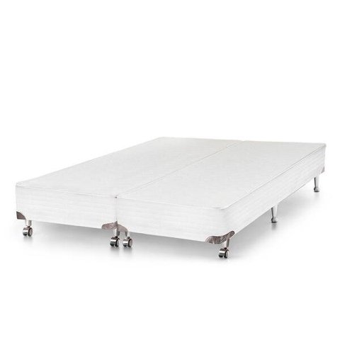 Cama Box Base King Size Corino (186x198) - Branco