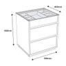 Mesa de Cabeceira 3 Gavetas Belize Branco - 2
