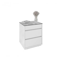 Mesa de Cabeceira 3 Gavetas Belize Branco - 6