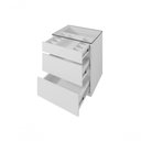 Ver imagem 3 de Mesa de Cabeceira 3 Gavetas Belize Branco