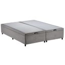 Ver imagem 1 de Cama Box Baú Queen Poliester (158x198) - Cinza
