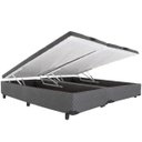 Ver imagem 1 de Cama Box Baú Super King Poliester (1.93x203) - Cinza