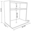 Ver mais imagens de Suporte Microondas com Nicho em Mdf Branco [f031]