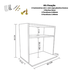 Suporte Microondas com Nicho em Mdf Branco [f031] - 9