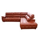 Ver imagem 4 de Sofá Retrátil e Reclinável de Couro Filipinas Canto com Chaise Direita 1,46m - Conhaque com