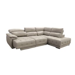 Sofá Retrátil e Reclinável de Couro Filipinas Canto com Chaise Direita 1,36m - Grizzy - 3