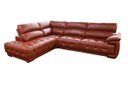 Ver imagem 1 de Sofá Retrátil e Reclinável de Couro Filipinas Canto com Chaise Esquerda 1,26m - Conhaque com
