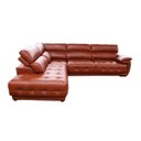 Ver imagem 2 de Sofá Retrátil e Reclinável de Couro Filipinas Canto com Chaise Esquerda 1,26m - Conhaque com