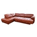 Ver imagem 4 de Sofá Retrátil e Reclinável de Couro Filipinas Canto com Chaise Esquerda 1,26m - Conhaque com