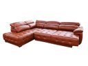 Ver imagem 4 de Sofá Retrátil e Reclinável de Couro Filipinas Canto com Chaise Esquerda 1,26m - Conhaque com