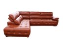 Ver imagem 2 de Sofá Retrátil e Reclinável de Couro Filipinas Canto com Chaise Esquerda 1,46m - Conhaque com
