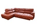 Ver imagem 3 de Sofá Retrátil e Reclinável de Couro Filipinas Canto com Chaise Esquerda 1,46m - Conhaque com