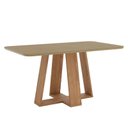 Ver imagem 3 de Mesa de Jantar Lins 160 Cm Ambiente Canto Arredondado com Vidro Nature – Henn