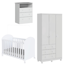 Ver imagem 2 de Kit Berço, Cômoda e Guarda Roupa Peroba Smim Quarto Infantil