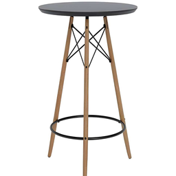 Mesa Bistrô Bar Restaurante Tampo Vidro Temperado Redonda Área Gorumet Retrô Vintage Cozinha Imcal  - 1