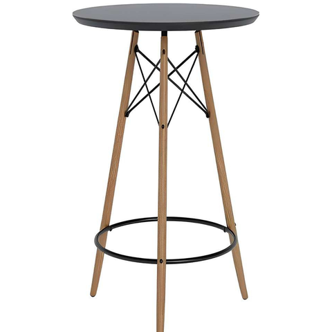 Mesa Bistrô Bar Restaurante Tampo Vidro Temperado Redonda Área Gorumet Retrô Vintage Cozinha Imcal 