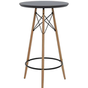 Ver imagem 1 de Mesa Bistrô Bar Restaurante Tampo Vidro Temperado Redonda Área Gorumet Retrô Vintage Cozinha Imcal