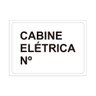Placa de Sinalização Cabine Elétrica N° em Pvc - 1
