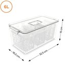 Ver imagem 4 de Kit 2 Organizadores de Geladeira 6,7l 5 Cestos Escorredores Coza Dry Vegetais Frutas