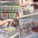 Ver imagem 5 de Kit 2 Organizadores de Geladeira 6,7l 5 Cestos Escorredores Coza Dry Vegetais Frutas