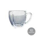 Ver imagem 2 de Kit 10 Xícaras de Café Vidro Love em Casa Tem 195ml
